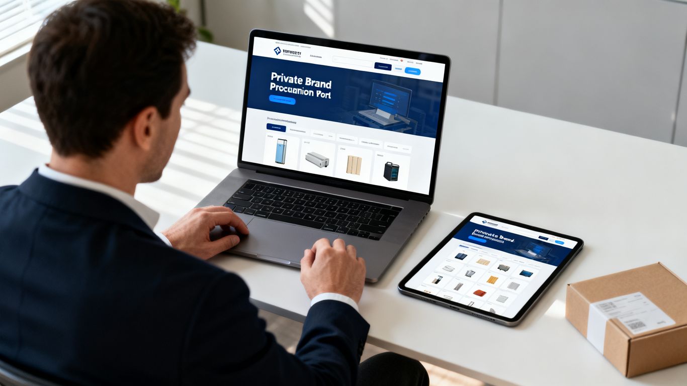 E-procurement définition — Une boutique réseau sur écran professionnel